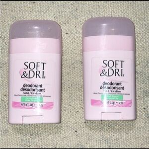2 Aluminum Free Soft & Dri Fresh Breeze Gel Stick Deodorant 1.2oz Discontinued